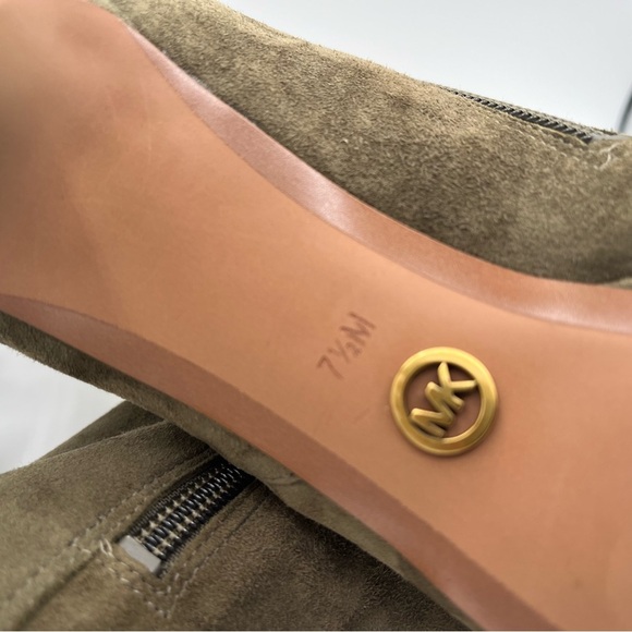 Michael Michael Kors Women's Rosalie Open Toe Suede Bootie Olive Size 7.5 - Picture 8 of 8